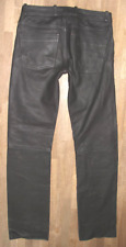 Highway 1 mens leather jeans / leather trousers in black size 98 approx W33 / L37