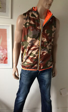 EUC K-WAY LeVrai reversible vest hoody fold away pouch M