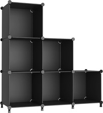 Cube Storage Organizer, Storage Cubes Shelves Bookshelf, 6 Cube Closet Organizer
