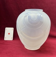 ANDRE HUNEBELLE VASE OBLIQUE BLEU OPALESCENT ART DECO PARIS FRANCE 1930 30's