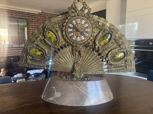Horloge pendule bronze et - bronze,
