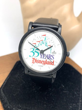 Lorus Disney Women's Watch 35 Years Disneyland Quartz Black Leather Band 34mm