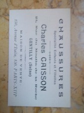 ANCIENNE CARTE DE VISITE