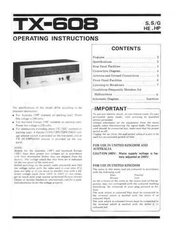 Instructions fonctionnement - instructions, de