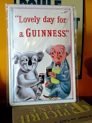 Tole plaque metal guinness - tole,