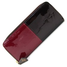LOUIS VUITTON Round Zipper Long Wallet Porte Feuille Miroir M64403 Magenta