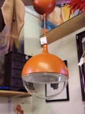 VTG IKEA Space Age Hanging ORB Lamp Orange RARE Mid Century Style GROOVY