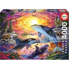 Puzzle - Les orques et les loups - Nature - 4000 pièces - 136x96cm - Dès 14 ans 