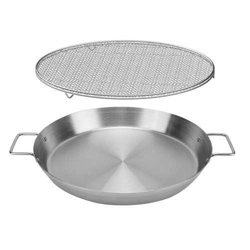 Stainless steel paella - 2-in-1,