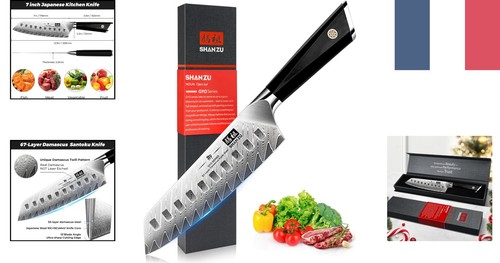 Couteau santoku damas - santoku,