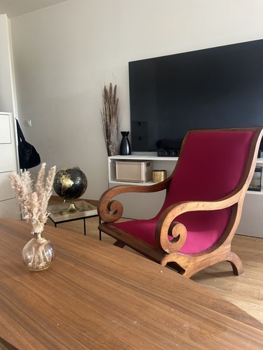 Fauteuil place bois tissu - place, et