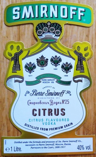 Etiquettes vin alcool - vin, smirnoff