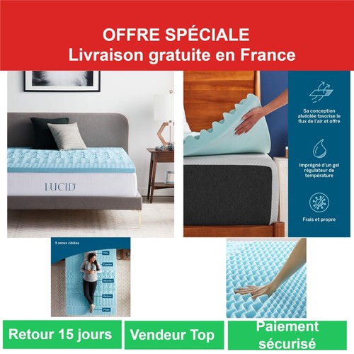 Lucid surmatelas 140x190 - 140x190, |
