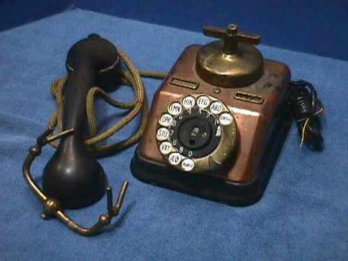 Vintage denmark dial telephone - dial,