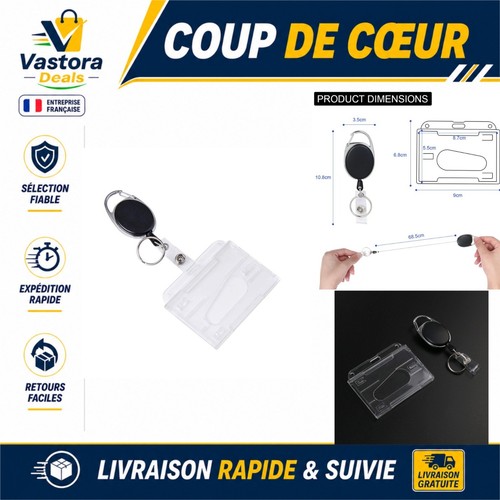 Vicloon porte badge - vicloon, enrouleur