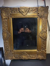 Ancien Miroir en Bois et Stuc