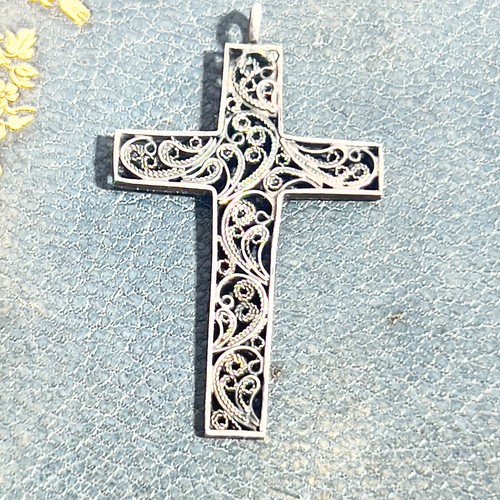 Croix pendentif argent - en,