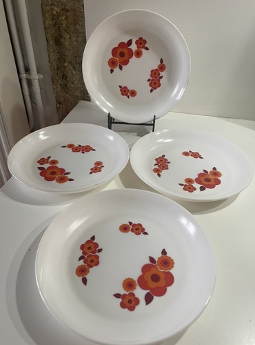 Assiettes creuses fleurs - 4,