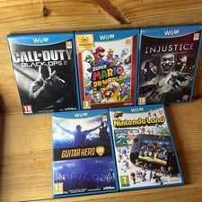 Lot Nintendo Wii U PAL FRA 6 jeux Super Mario CoD Injustice Complets Testées