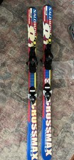 skis with bindings and boots