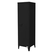 Armoire-vestiaire 3 compartiments intérieurs en acier noir 38x38x137,5 cm haute