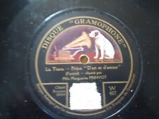 78 RPMOPHONE DISC ** LA TOSCA PUCCINI PREVOT CHANT