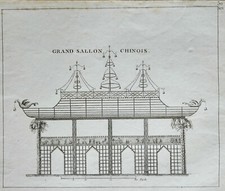 LE ROUGE (G.L.)  JARDINS ORNEMENTS  (1775-1788), GRAVURE GRAND SALON CHINOIS