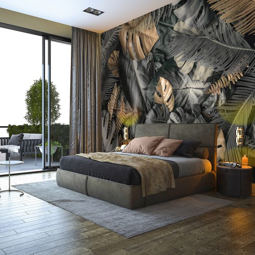 Papier paint intissé feuilles - paint,