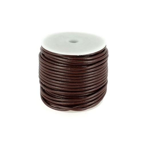 Lacet cuir pigmenté rond - en,