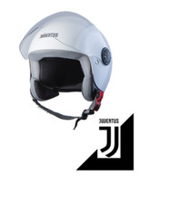 Casque Bhr Bimbo Baby Junior Blanc Brillant Football Juventus Modèle 806