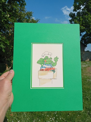 Crapaud cuisinier caricature - crapaud,