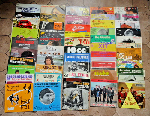 Lot disques vinyles - 50,