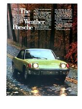 1973 Porsche 914 The Weather Porsche Vintage Green Original Print Ad-8.5 x 11"