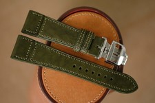 Handmade green JLC Jaeger LeCoultre strap size 20/18 (or any size) with clasp