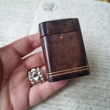 Boite Vintage en Cuir Allumettes Pyrogène Très Bel Etat 