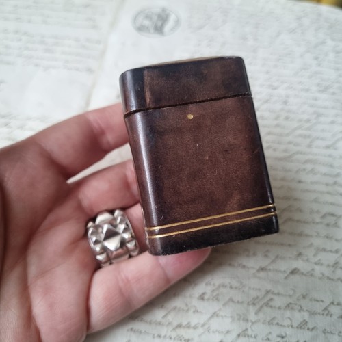 Boite vintage cuir - boite,