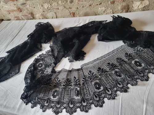 Drg21 ancienne dentelle - ancienne, noire