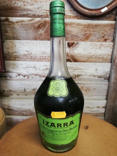 Bouteille ancienne izarra vert - bouteille,