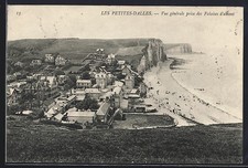 Old postcard Les Petites-Dalles, general view taken of the cliffs upstream 1908 