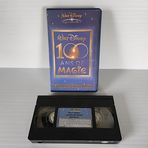 Cassette vhs walt disney 100 - disney,