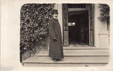 BL924 Vintage Photo Card RPPC Men's Fashion Fashion Long Coat Mustache 