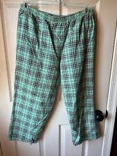 #followme Men's Flannel Pajamas Teal Plaid Pajama Pants for Men L Soft Cropped