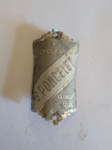 Plaque cadre vélo ancien - de,
