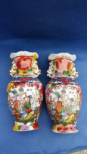 Paire vases porcelaine - de,