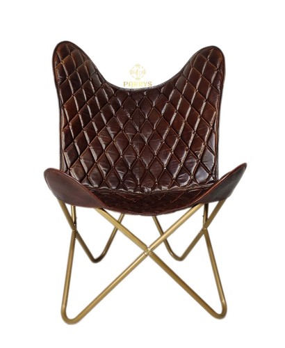 Chaise papillon cuir - papillon, en