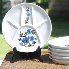 Lot of 6 Saint-Amand earthenware collection BALI fondue plates ø 21.5 cm