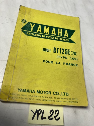 Yamaha dt125e 1978 1g0 - yamaha,