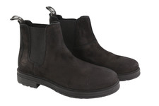 Bottes TIMBERLAND Femme UK4.5 EU37.5 Cuir Noir À Bout Amandé Chelsea Cheville