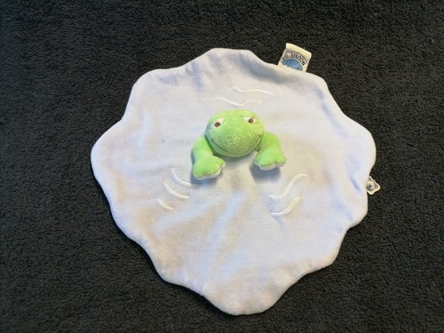 Doudou plat grenouille verte - grenouille,