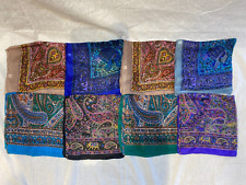 20 pièces écharpes carrées en satin foulard en soie foulard tête cou envelopp...